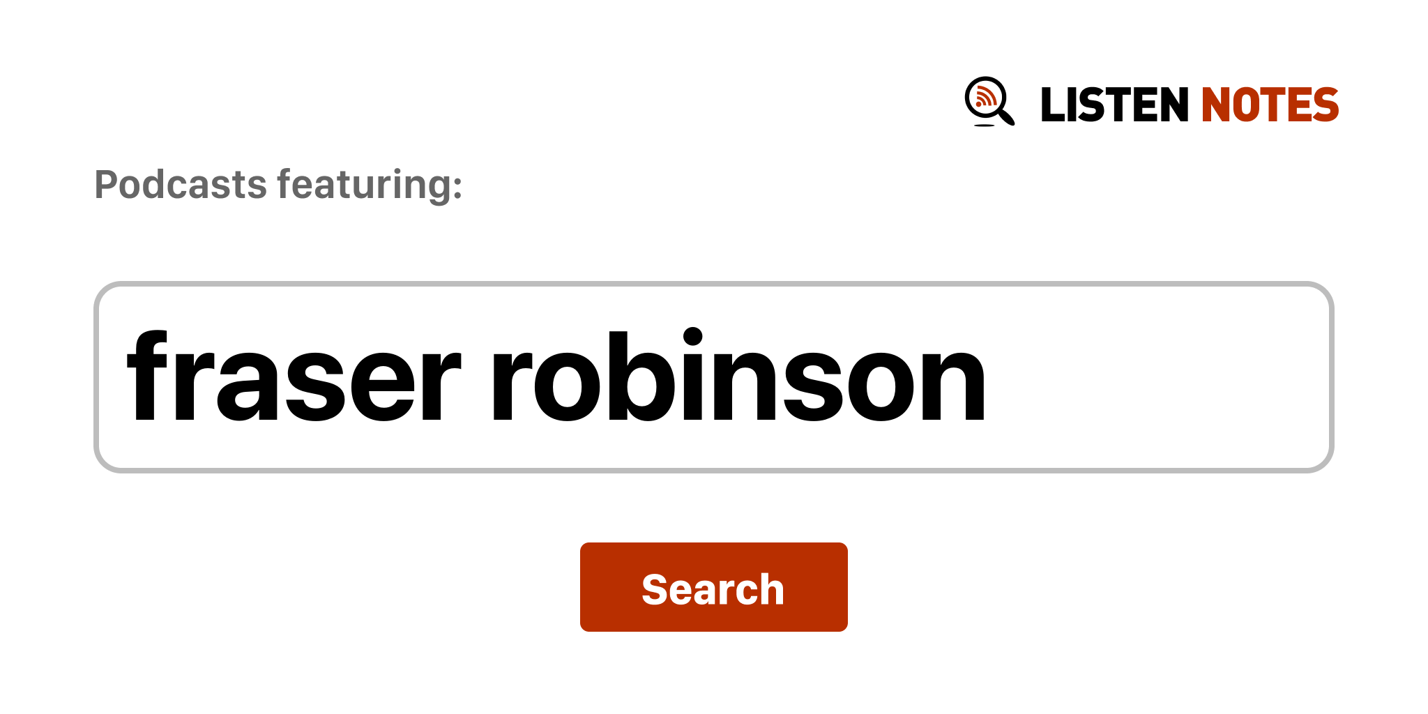 Fraser Robinson - Top podcast episodes